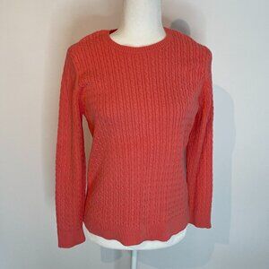 Lands End Coral Crewneck Sweater size Medium